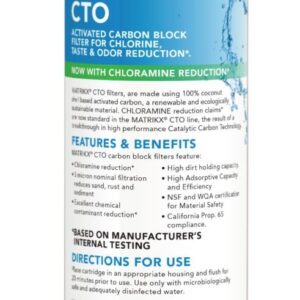 ไส้กรองน้ำ Carbon Block MATRIKX +CTO/2 ขนาด 10 นิ้ว