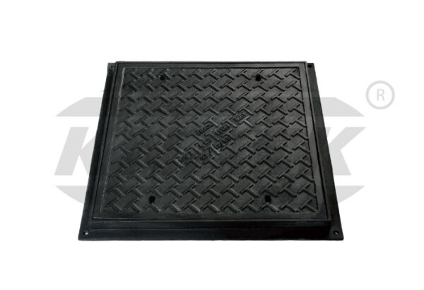 ฝาแมนโฮลเหลี่ยม Knack รุ่น SS-7 LIGHT DUTY (ติดยาง) รับน้ำหนัก 2 ตัน