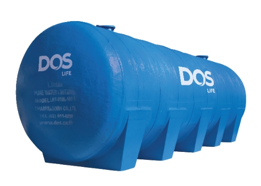 DOS ถังเก็บน้ำบนดินทรงนอน DTR-S 6Q ขนาด dia.1.20×5.31m